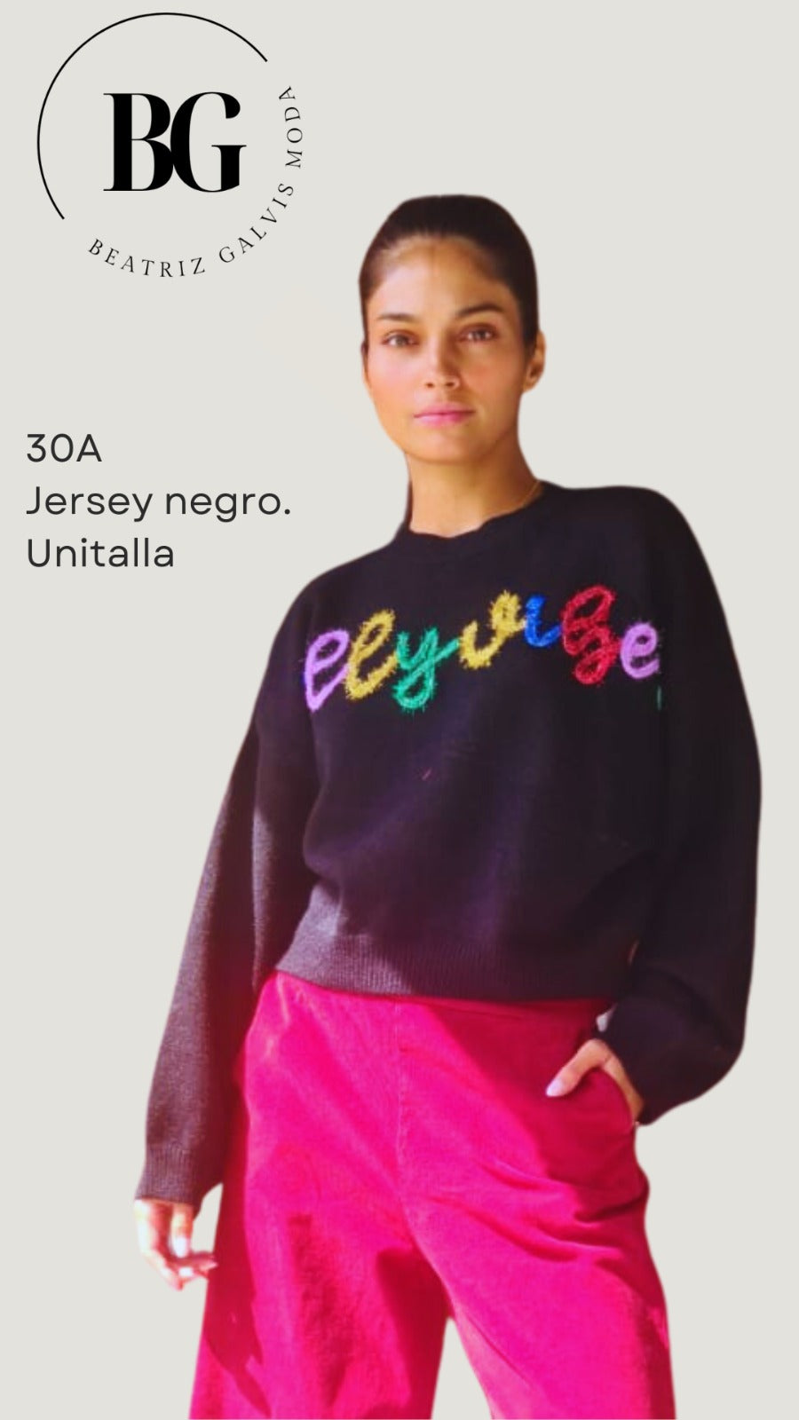 Jersey negro con letras